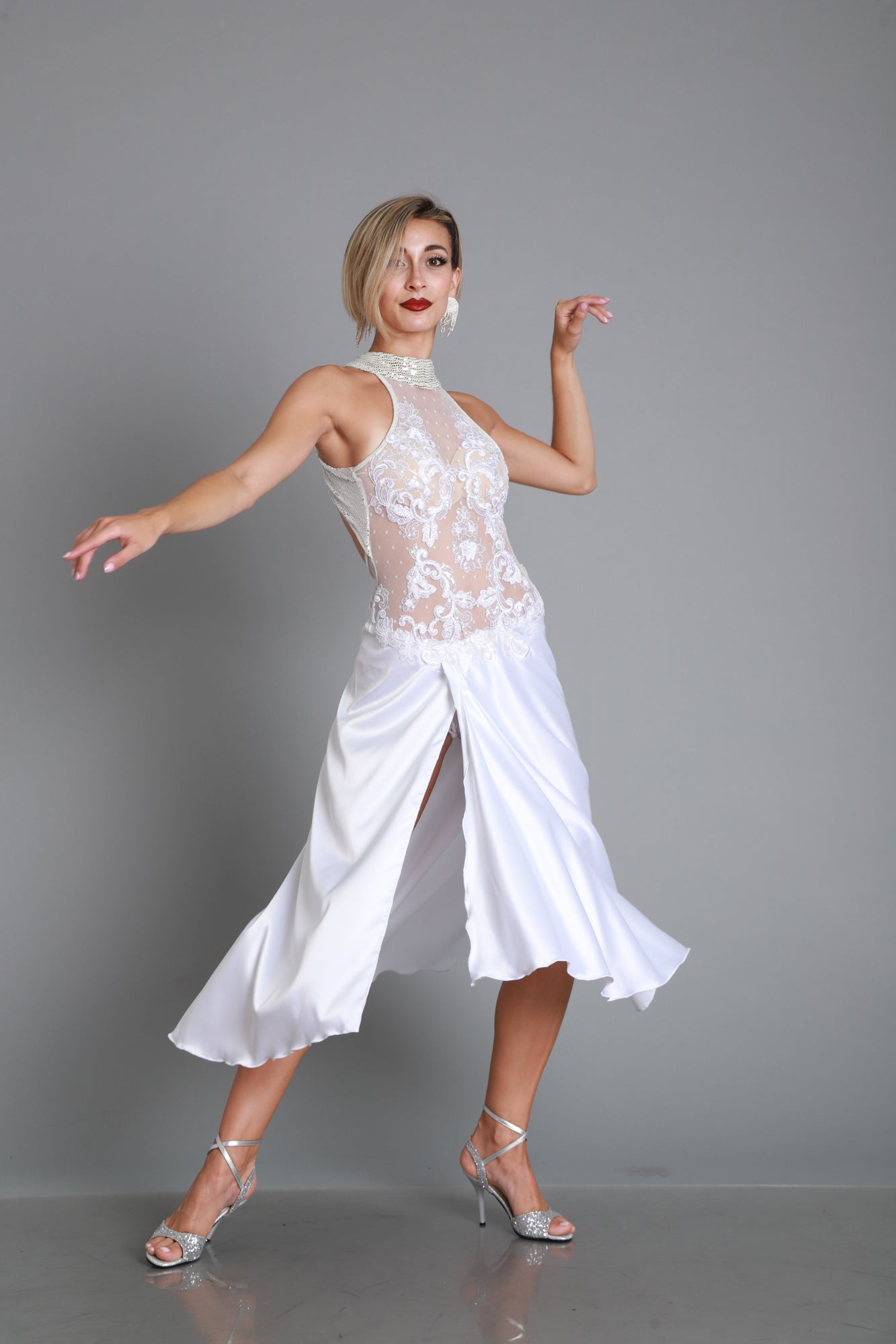 Tango Stage Dress SH876 · Embroidery + Satin