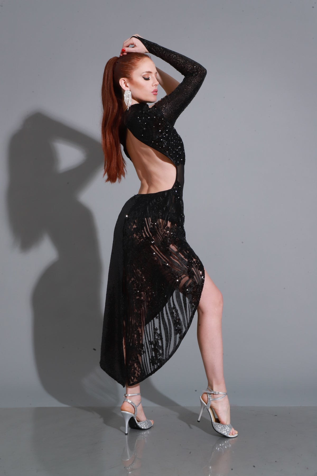 tango dress Stage SH1189 This evening gown is Floral Graduation Dresses | tlg-su-26 Color:Cream/Navy