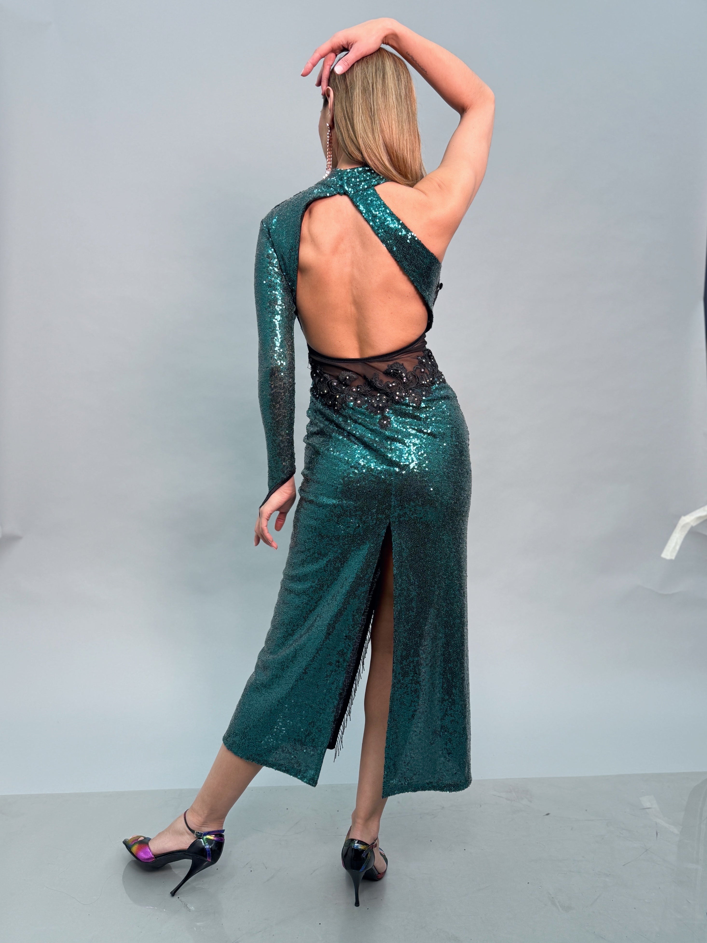 Sale!Mimi Pinzon ブラックスパンコール アルゼンチンタンゴドレス 42ba76a5924b99e3160bdf375a0421