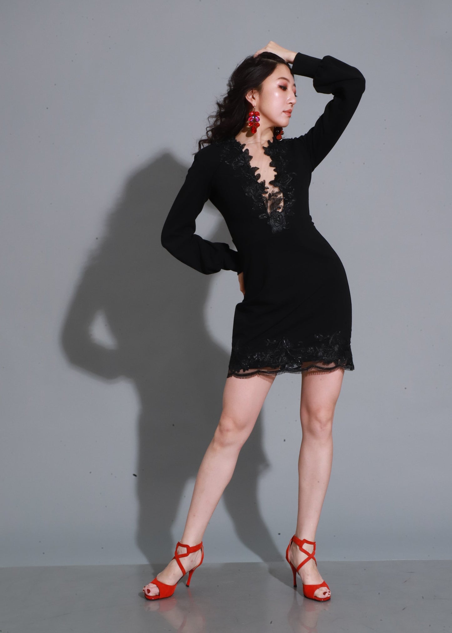 Vestido de Tango negro  ML659