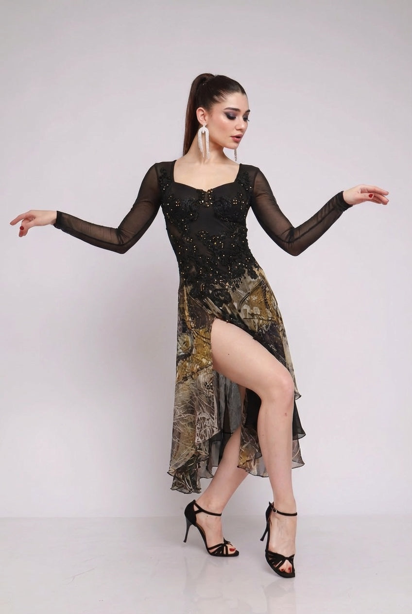 tango dress 黒ステージ Stage Tango Dress SH1216 – Mimi Pinzon