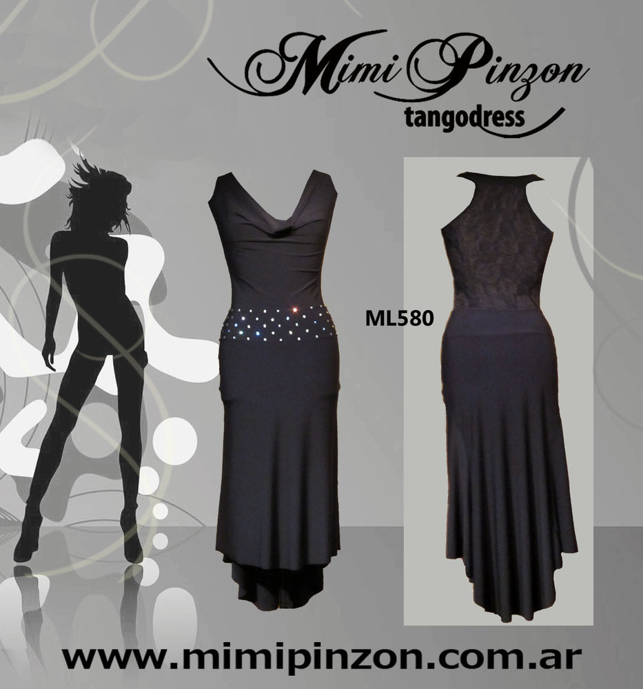 Vestido Tango Salón ML580 - Mimi Pinzon Vestidos para Tango