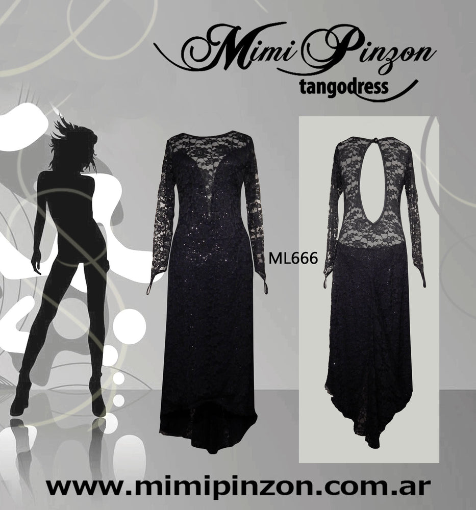 Vestido Tango Salón ML666 NG