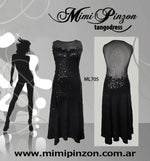 Vestido Tango Salón ML705 PAYETTE NEGRO
