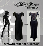 Vestido tango Salon ML748 mic negro