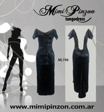 Vestido tango Salon ML748 velvet negro