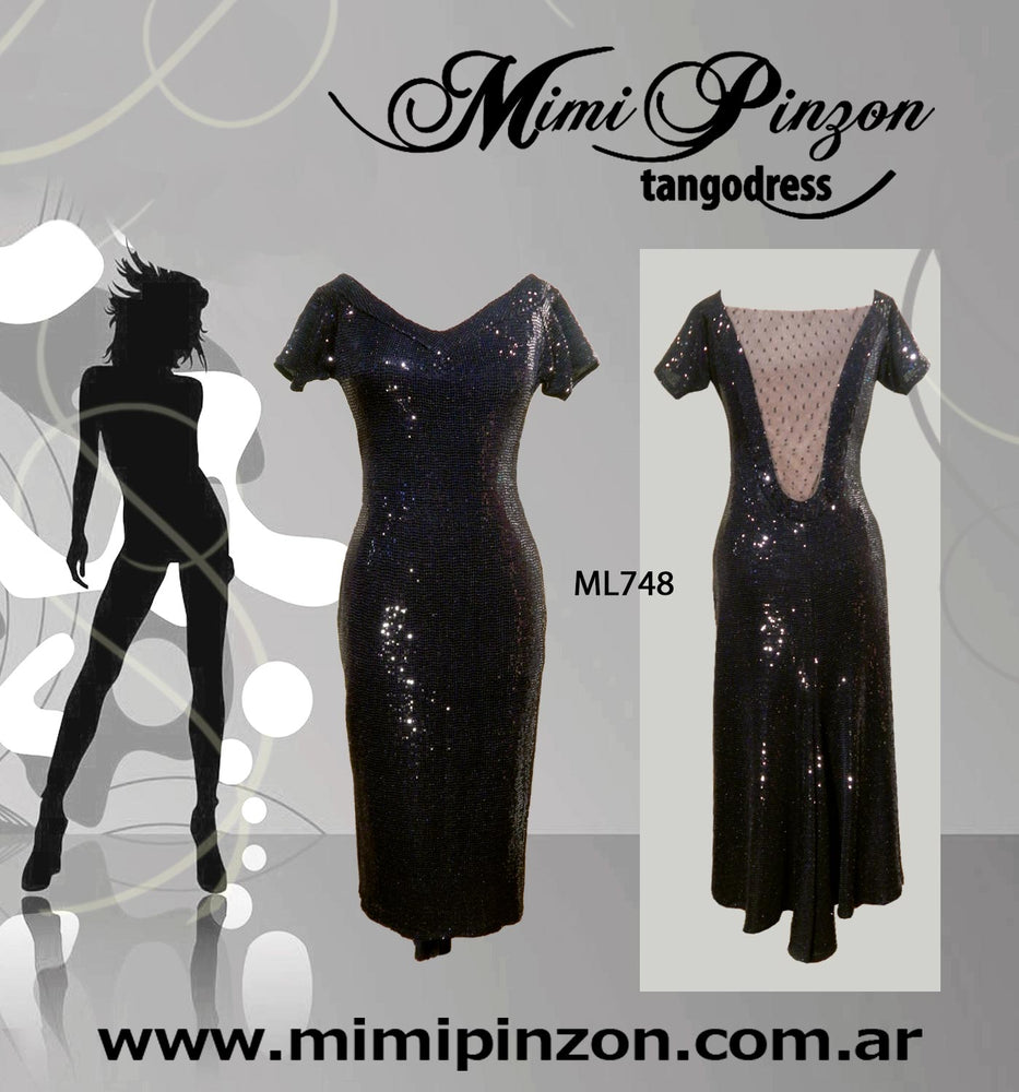 Vestido Tango Salon ML748Bis negro