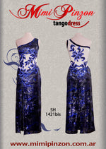 Vestido de Tango Escenario SH1421BIS Azul